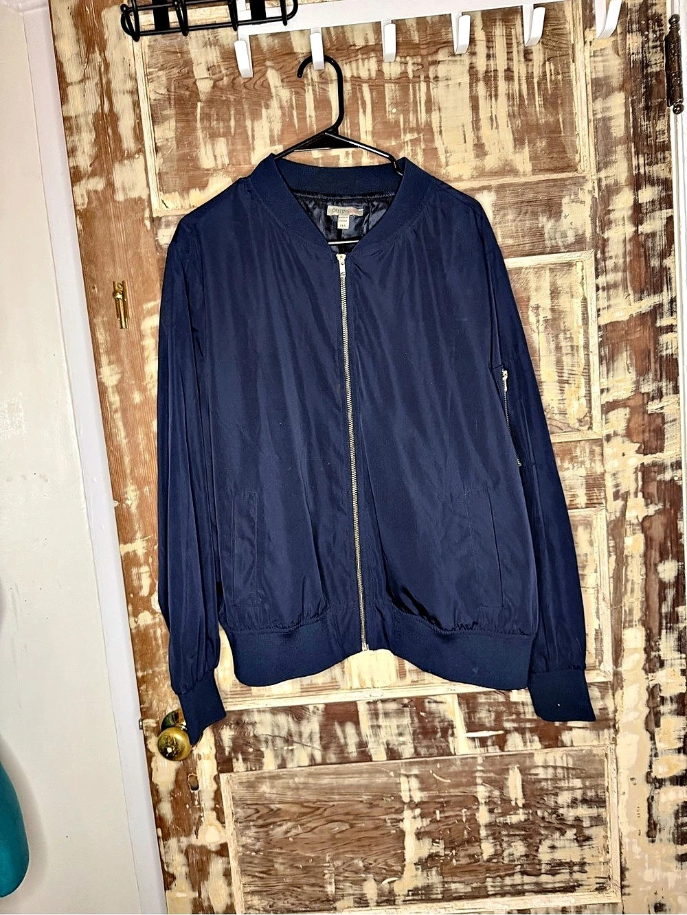 Casting Bomber Jacket in Blue Size Medium